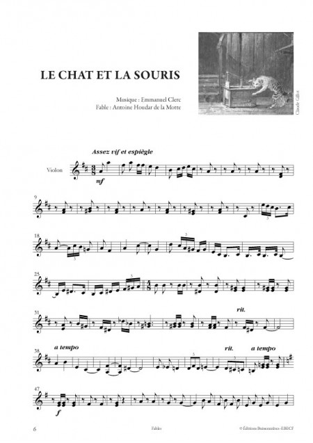Emmanuel Clerc : Fables, pour soprano et trio à cordes