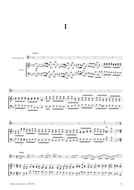 Nicolò FIORENZA (1700-1764) : concerto pour violoncelle en Fa Majeur - réduction piano