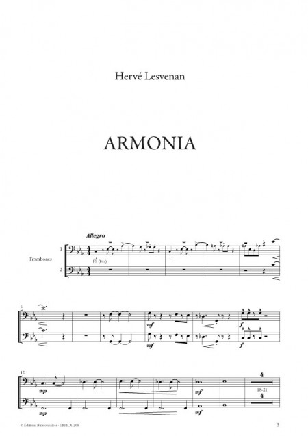 Lesvenan : Armonia pour orchestre d'harmonie