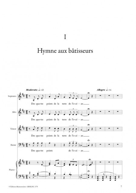 Hymne aux bâtisseurs, ch?ur