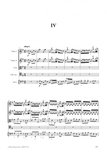 Nicola PORPORA (1686-1768) : concerto pour violoncelle en Sol Majeur