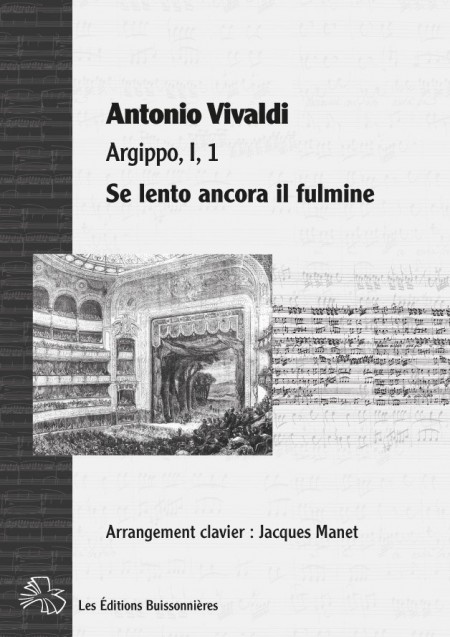 Vivaldi : Se lento ancora il fulmine (Argippo), chant et clavier