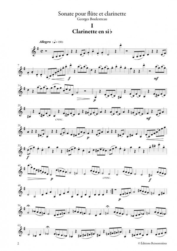 Scop Les Editions buissonnieres Sonate en duo pour flûte et