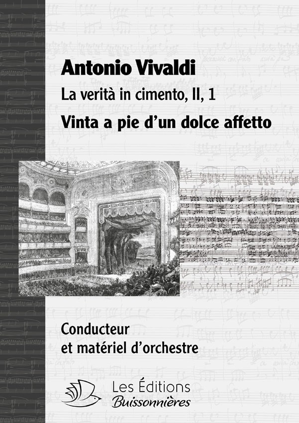 Vivaldi : Vinta a piè (La Verita in cimento), matériel d'orchestre Vivaldi : Vinta a piè (La Verita in cimento), matériel d'orchestre