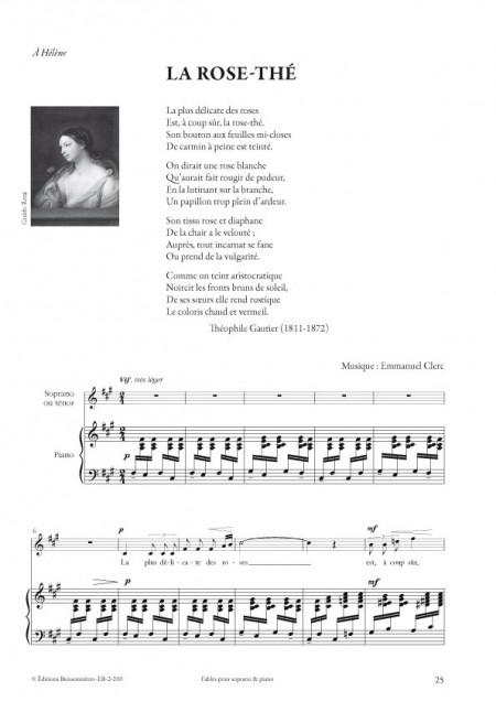 Emmanuel Clerc : Fables, pour soprano et piano