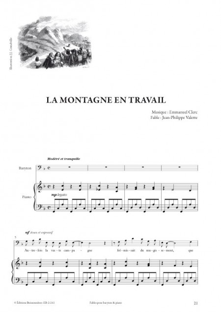 Emmanuel Clerc : Fables, pour baryton et piano