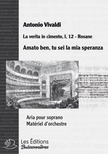 Vivaldi : Amato ben tu sei la mia speranza (La verità in cimento), chant et clavier (piano)