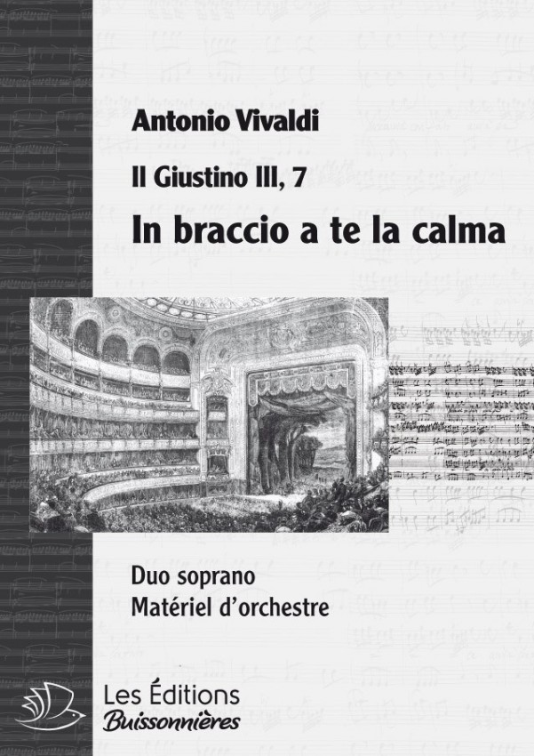 Vivaldi : DUO in broccio a te la calma (Vivaldi,il Giustino) Matériel d'orchestre Vivaldi : DUO in broccio a te la calma (Vivaldi,il Giustino) Matériel d'orchestre