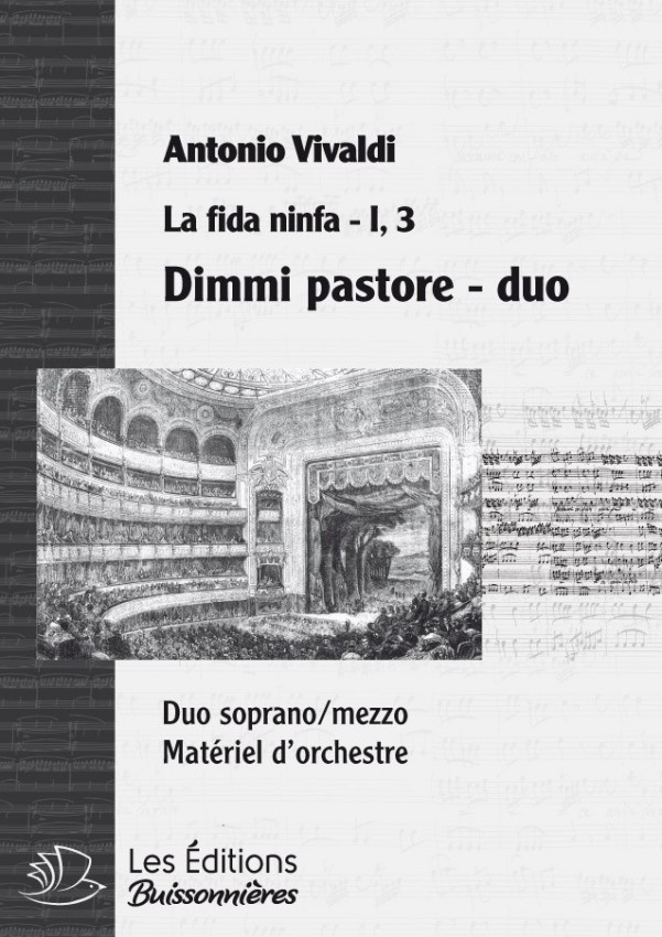 Vivaldi : DUO Dimmi pastore (Vivaldi, La fida ninfa) Matériel d'orchestre
