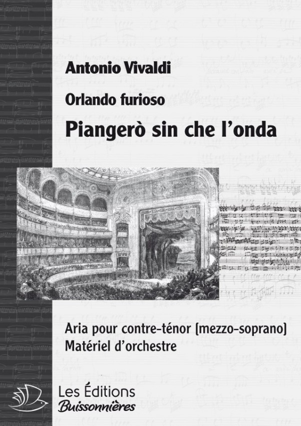 Vivaldi : piangerò sin che l'onda  (Orlando furioso), chant et orchestre