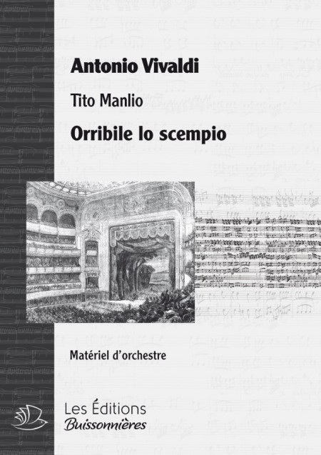 Vivaldi : Orribile lo scempio (Tito Manlio) Matériel d'orchestre