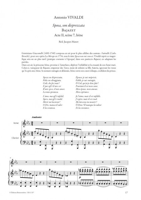 Vivaldi : Airs d'opéras pour Mezzo-soprano