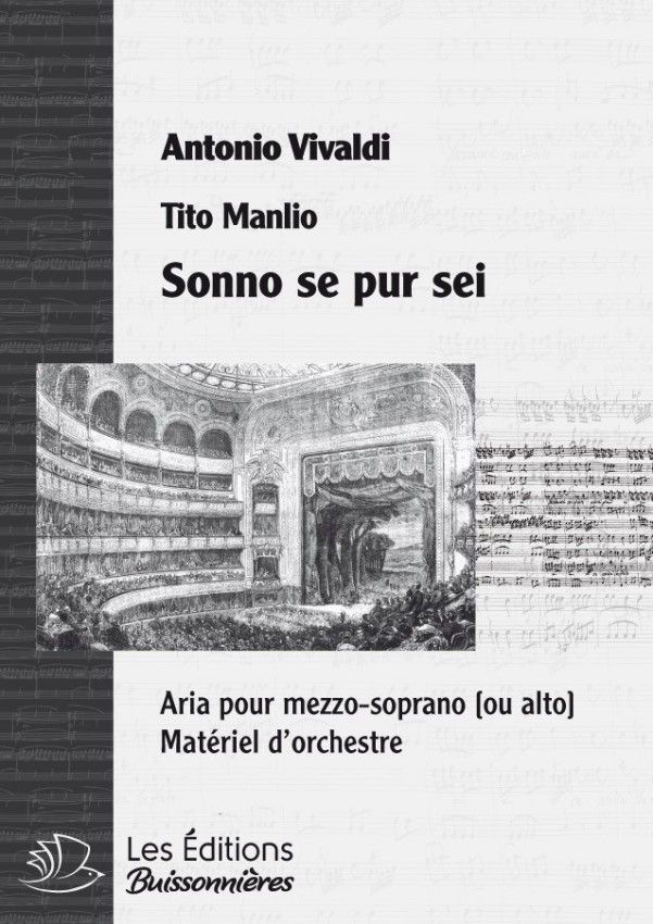 Vivaldi : Sonno se pur sei (Tito Manlio) Matériel d'orchestre Vivaldi : Sonno se pur sei (Tito Manlio) Matériel d'orchestre