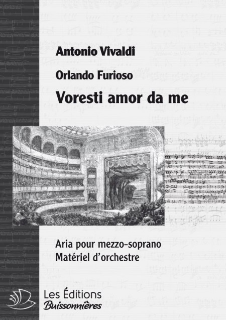Vivaldi : Voresti amor da me (Orlando furioso), conducteur & matériel d'orchestre