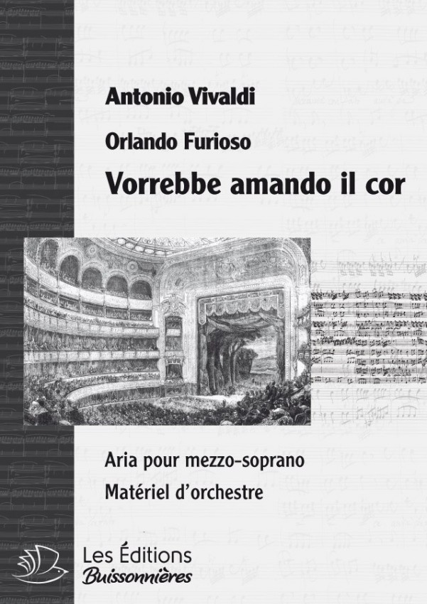 Vivaldi : Vorrebbe amante cor (Orlando furioso), conducteur & matériel d'orchestre