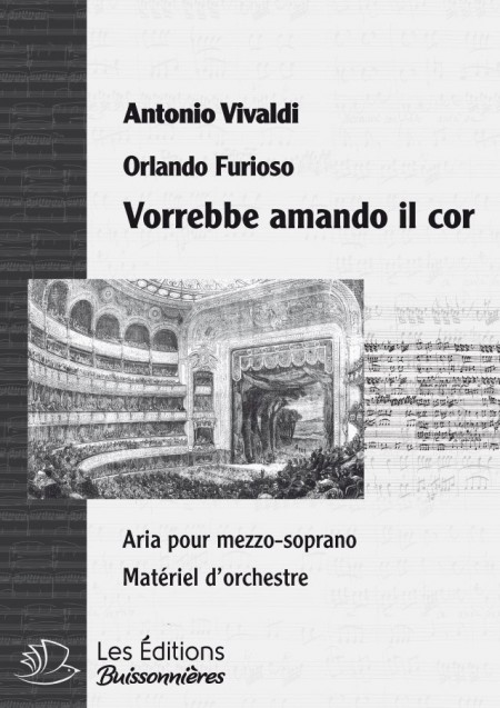 Vivaldi : Vorrebbe amante cor (Orlando furioso), conducteur & matériel d'orchestre