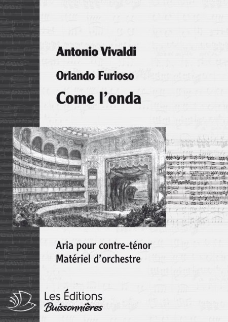 Vivaldi : comme l'onda (La Vertià in cimento), conducteur & matériel d'orchestre