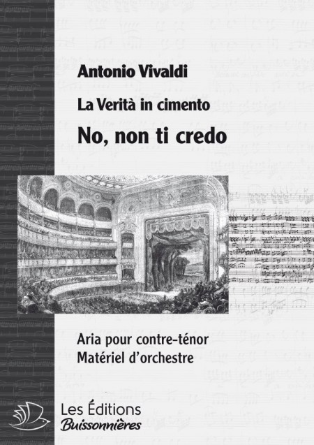 Vivaldi : No, non ti credo (La Vertià in cimento), conducteur & matériel d'orchestre