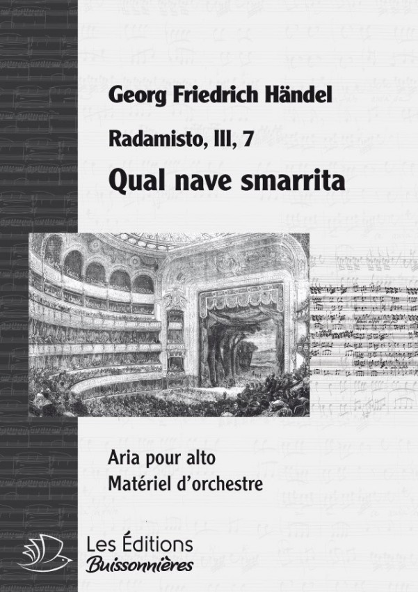 Händel : Qual nave smarrita (Radamisto), chant & orchestre