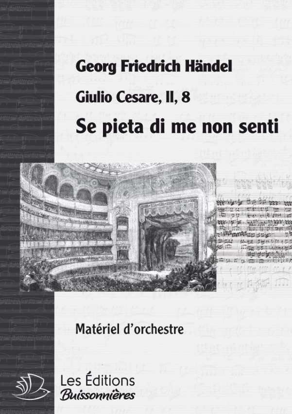 Händel : Se pieta di me non senti (Giulio Cesare), chant & orchestre Händel : Se pieta di me non senti (Giulio Cesare), chant & orchestre