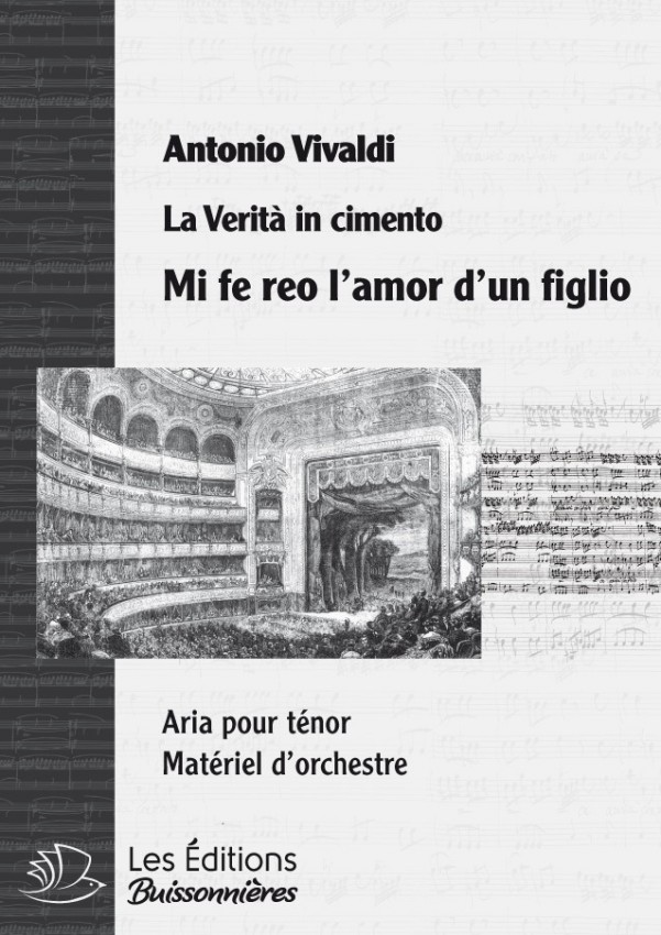 Vivaldi : Mi fe reo l'amor d'un foglio (La Verità in cimento), chant & 'orchestre Vivaldi : Mi fe reo l'amor d'un foglio (La Verità in cimento), chant & 'orchestre