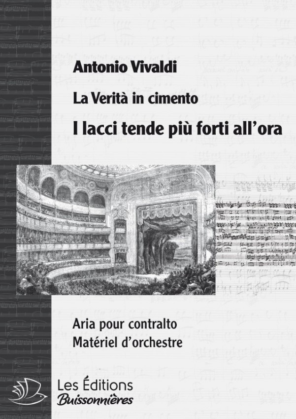 Vivaldi : I lacci tende più forti all'ora  (La Verità in cimento) chant & orchestre