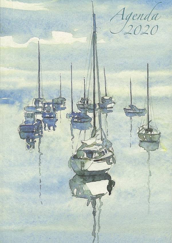 Petit agenda 2020, couverture aquarelle Petit agenda 2020, couverture aquarelle