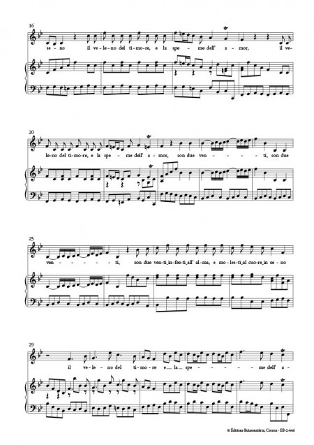 Vivaldi : Son due venti infesti, chant et clavier