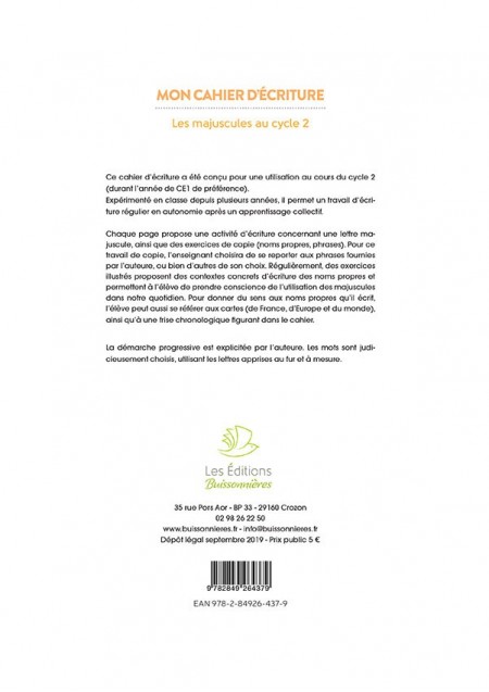 Cahier de lecture et d\'orthographe 2e année