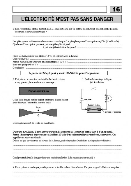 Électricité et réalisations technologiques