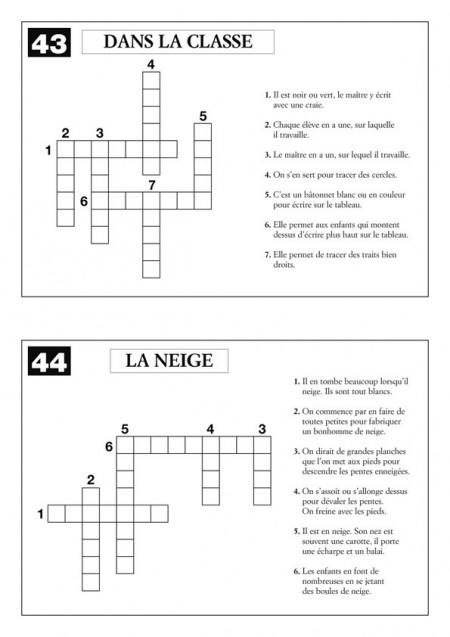 Mots croisés au cycle 2