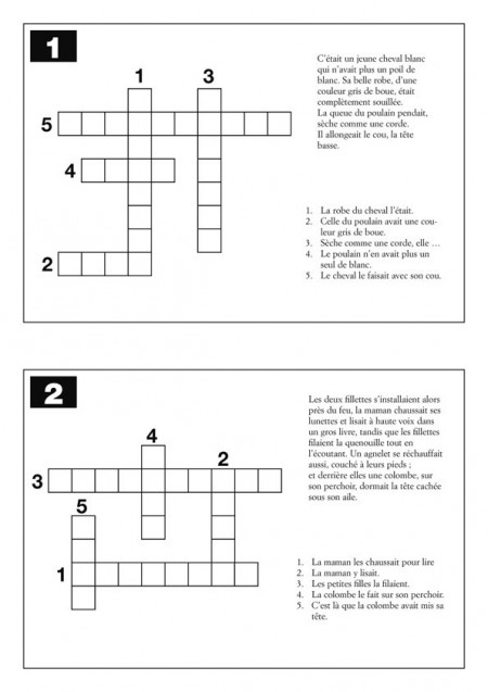 Mots croisés au cycle 3